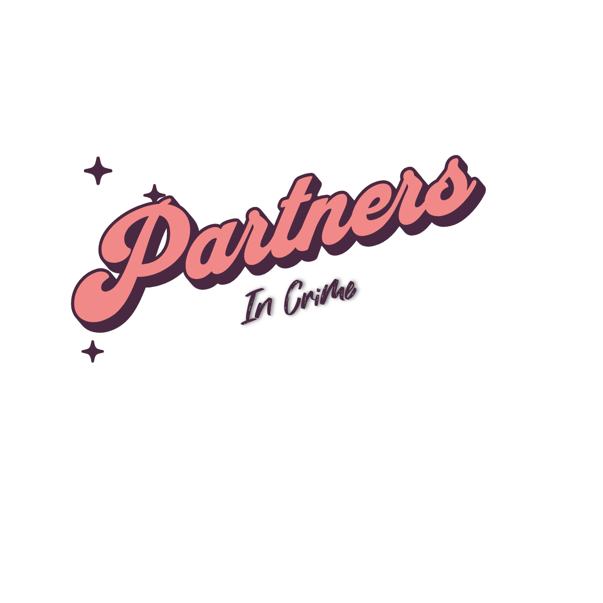 ISHO "Partners In Crime" Couple Oversized Tshirt (Initials Printed on Sleeves)