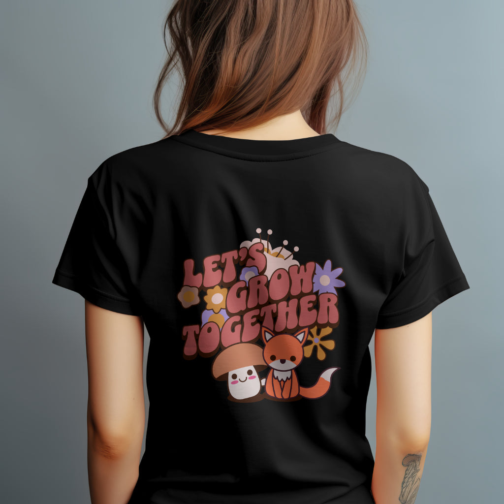 ISHO "Lets Grow Together" Oversized Back Print Tshirt