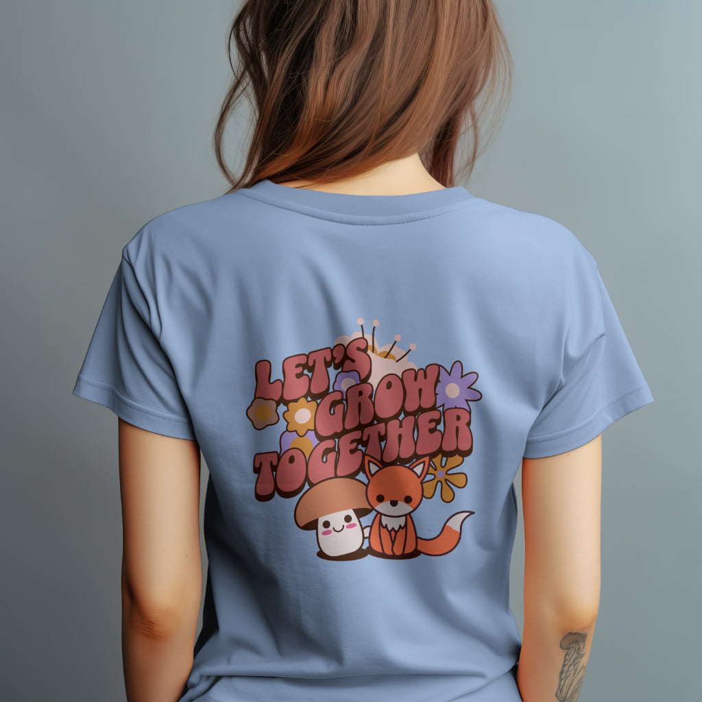 ISHO "Lets Grow Together" Oversized Back Print Tshirt