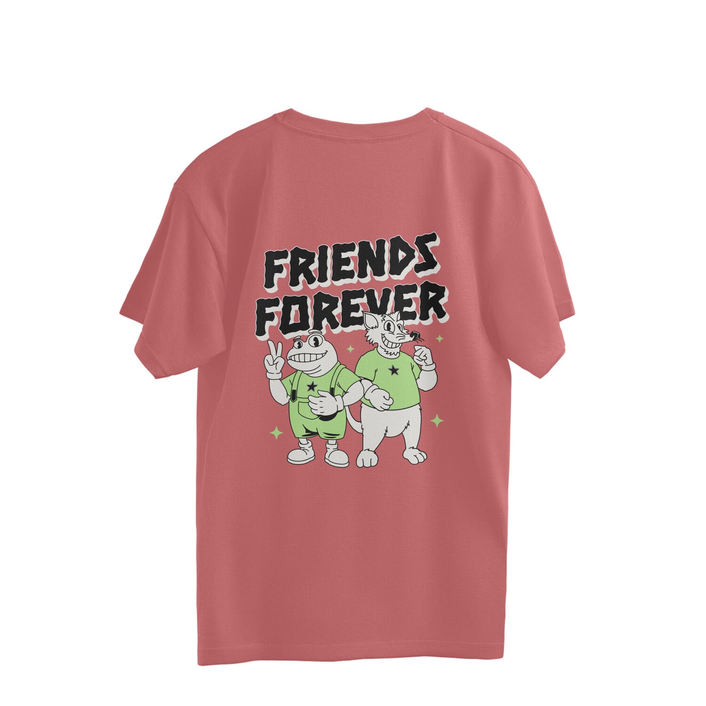 ISHO "Friends Forever" Back Print Oversized Tshirt