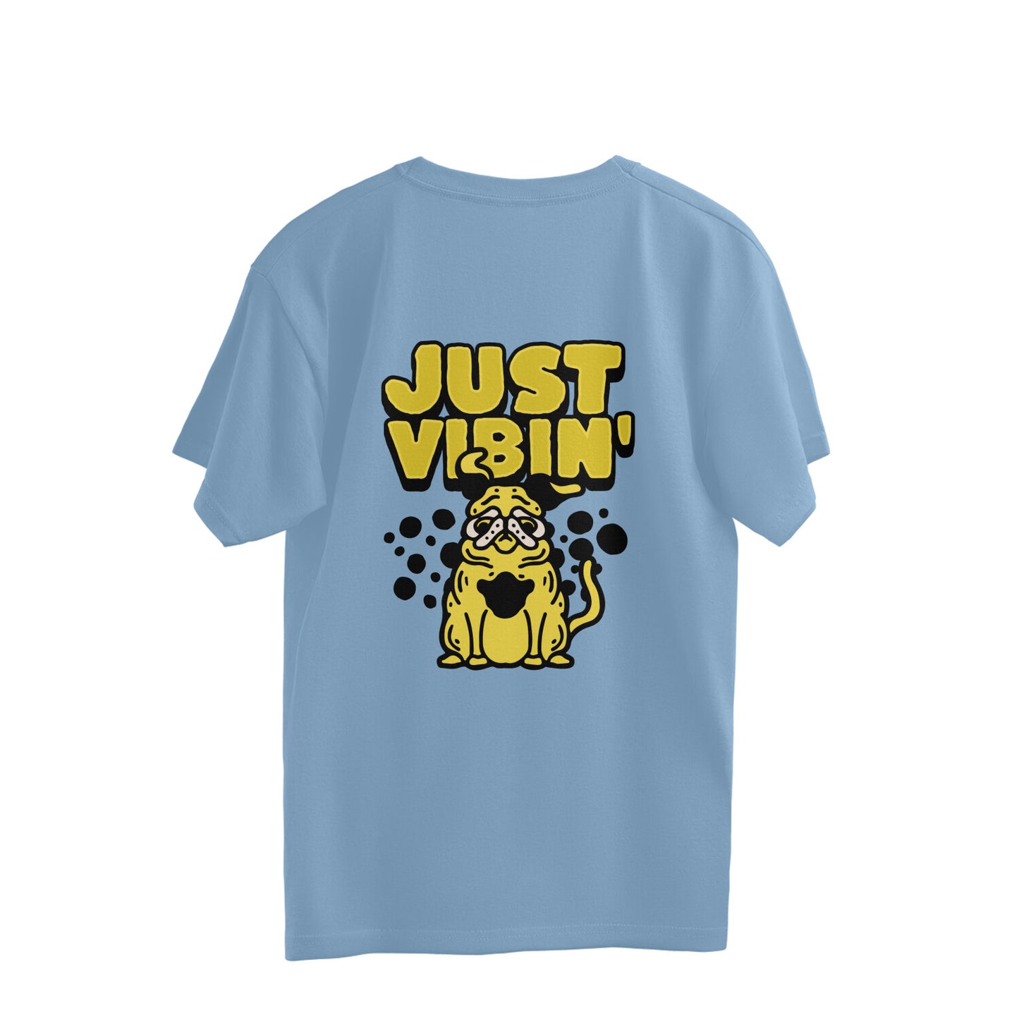 ISHO " JUST VIBIN " Back Print Oversized Tshirt