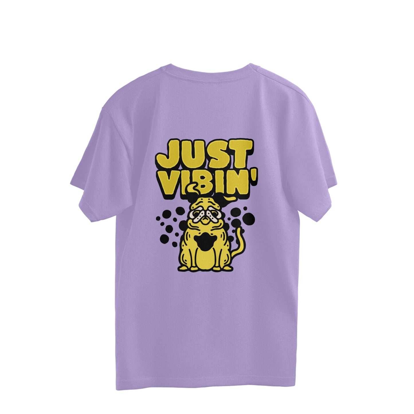 ISHO " JUST VIBIN " Back Print Oversized Tshirt