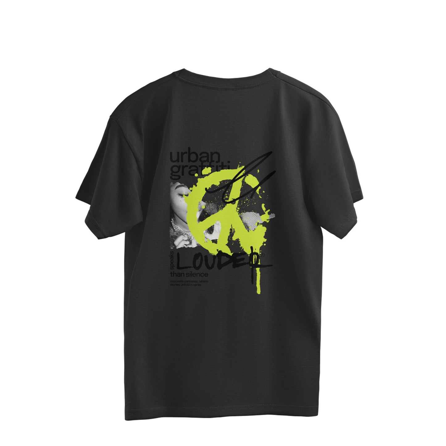 ISHO "LOUDER" Back Print Oversized TShirt