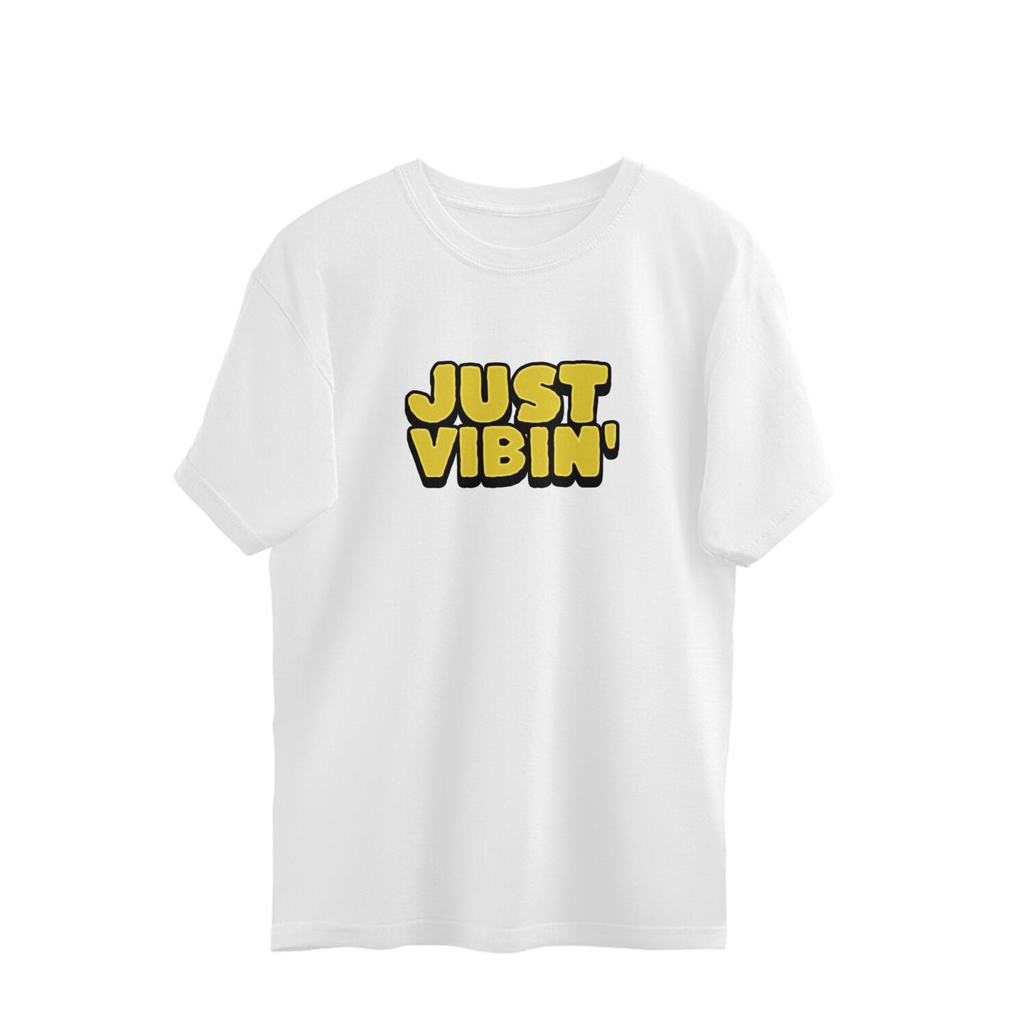 ISHO " JUST VIBIN " Back Print Oversized Tshirt