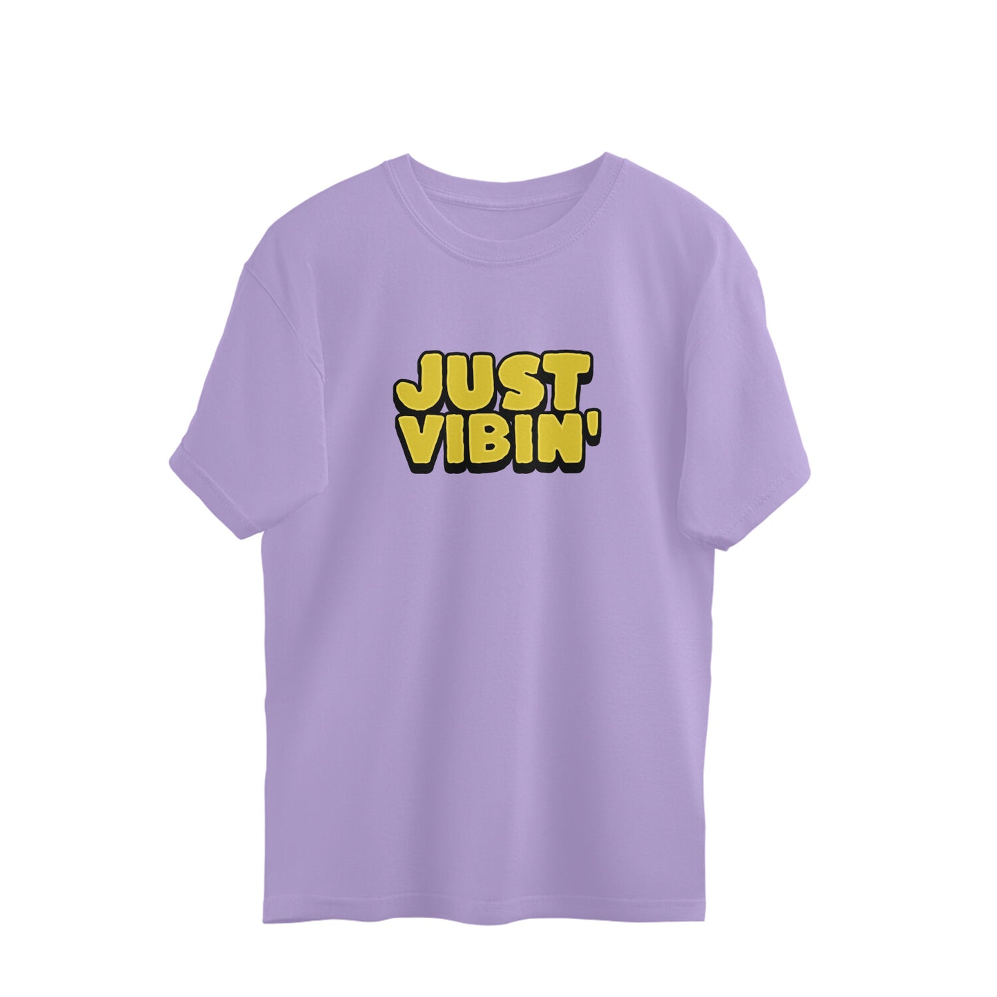 ISHO " JUST VIBIN " Back Print Oversized Tshirt