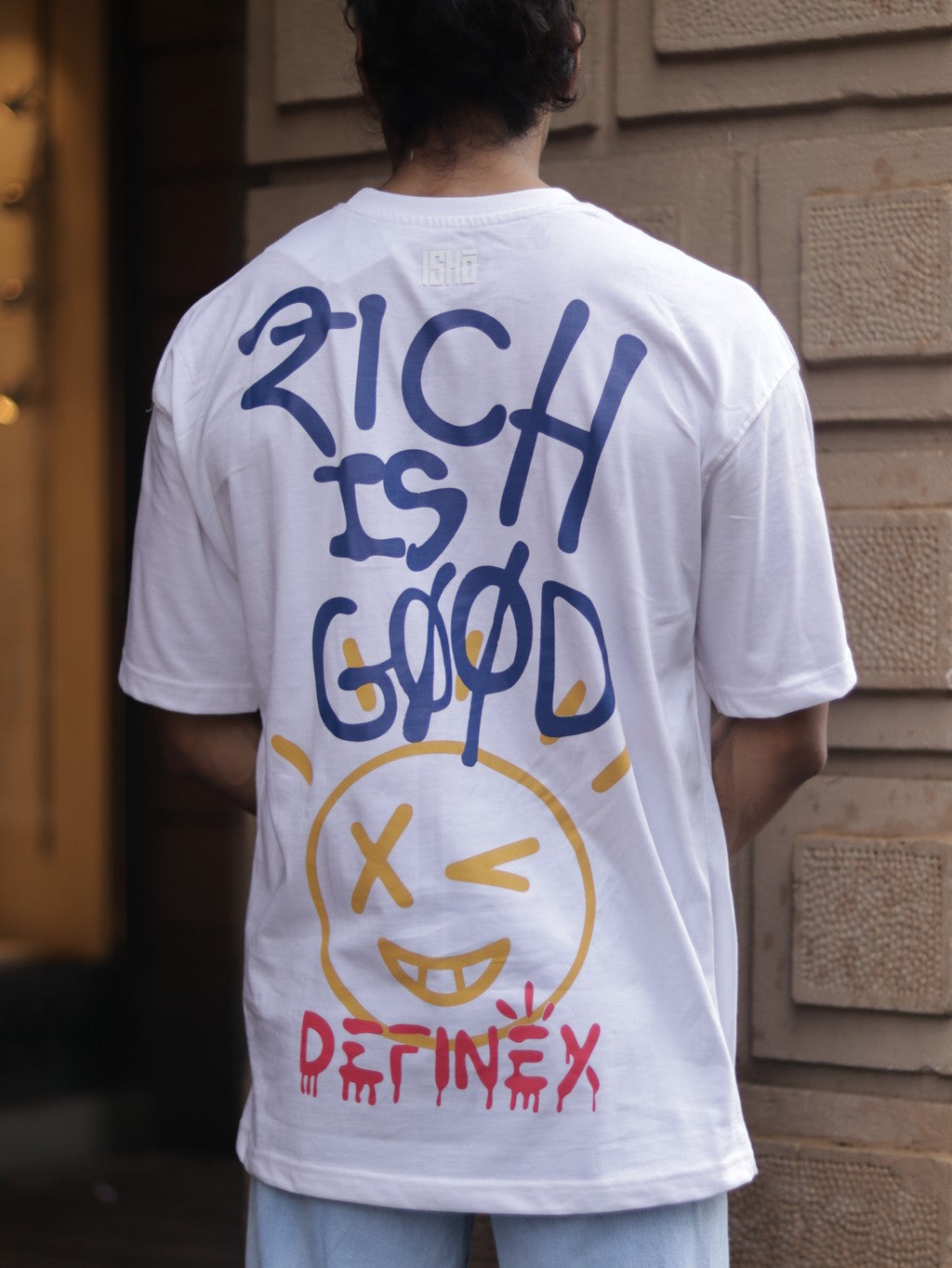 Rich Is Good Oversized Tee - White ISHŌ Clothing Co