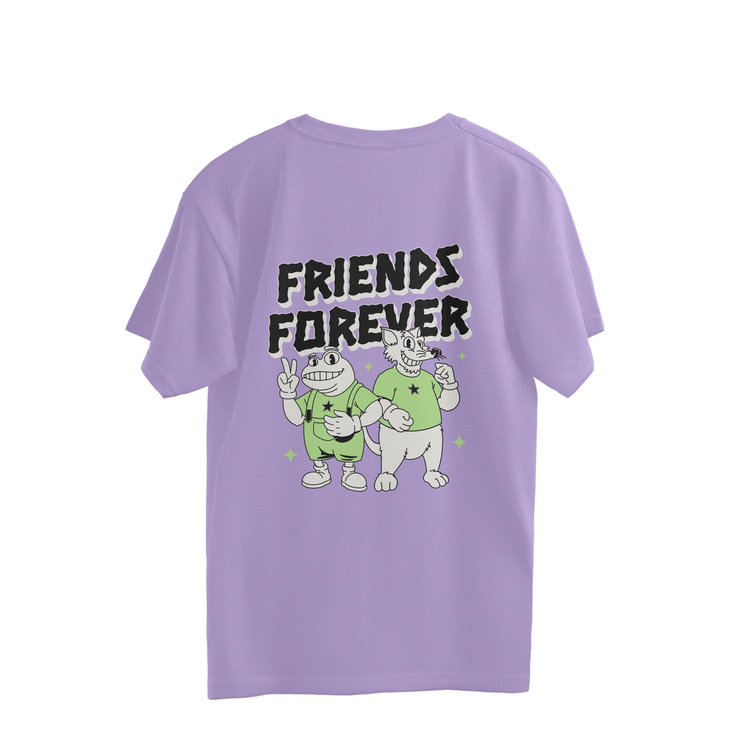ISHO "Friends Forever" Back Print Oversized Tshirt