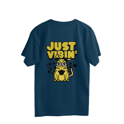 ISHO " JUST VIBIN " Back Print Oversized Tshirt