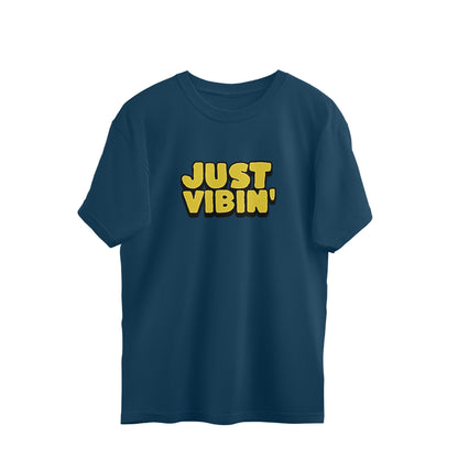 ISHO " JUST VIBIN " Back Print Oversized Tshirt